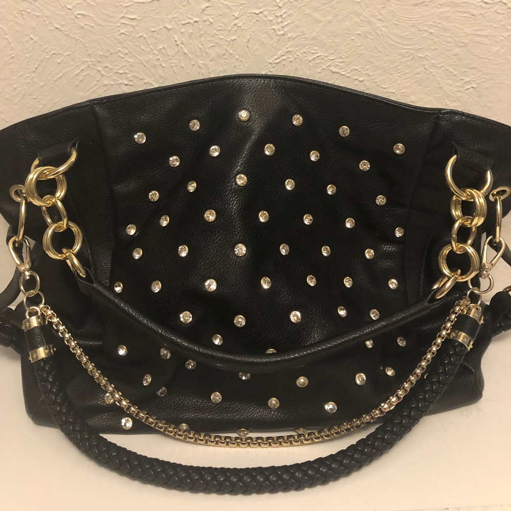 Black/Gold studded purse